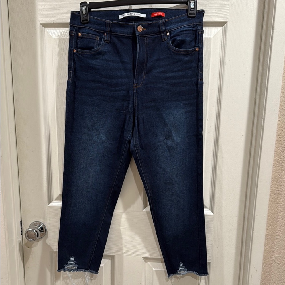 Celebrity pink Blue Ankle Cropped Jeans